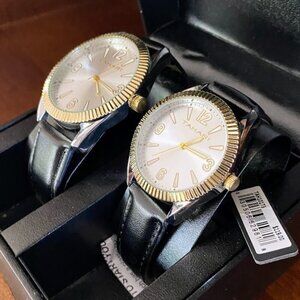TAHARI Men's & Women's Wristwatch Watch Gift Set